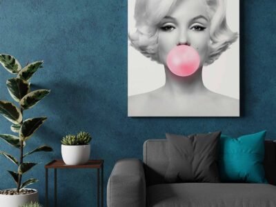 Paveikslas ant drobes marilyn monroe su burbulu