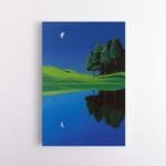 Paveikslas – Mėnulio tyla virš ežero (JG00003485)