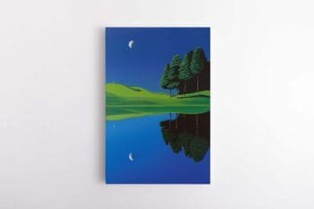 Paveikslas – Mėnulio tyla virš ežero (JG00003485)