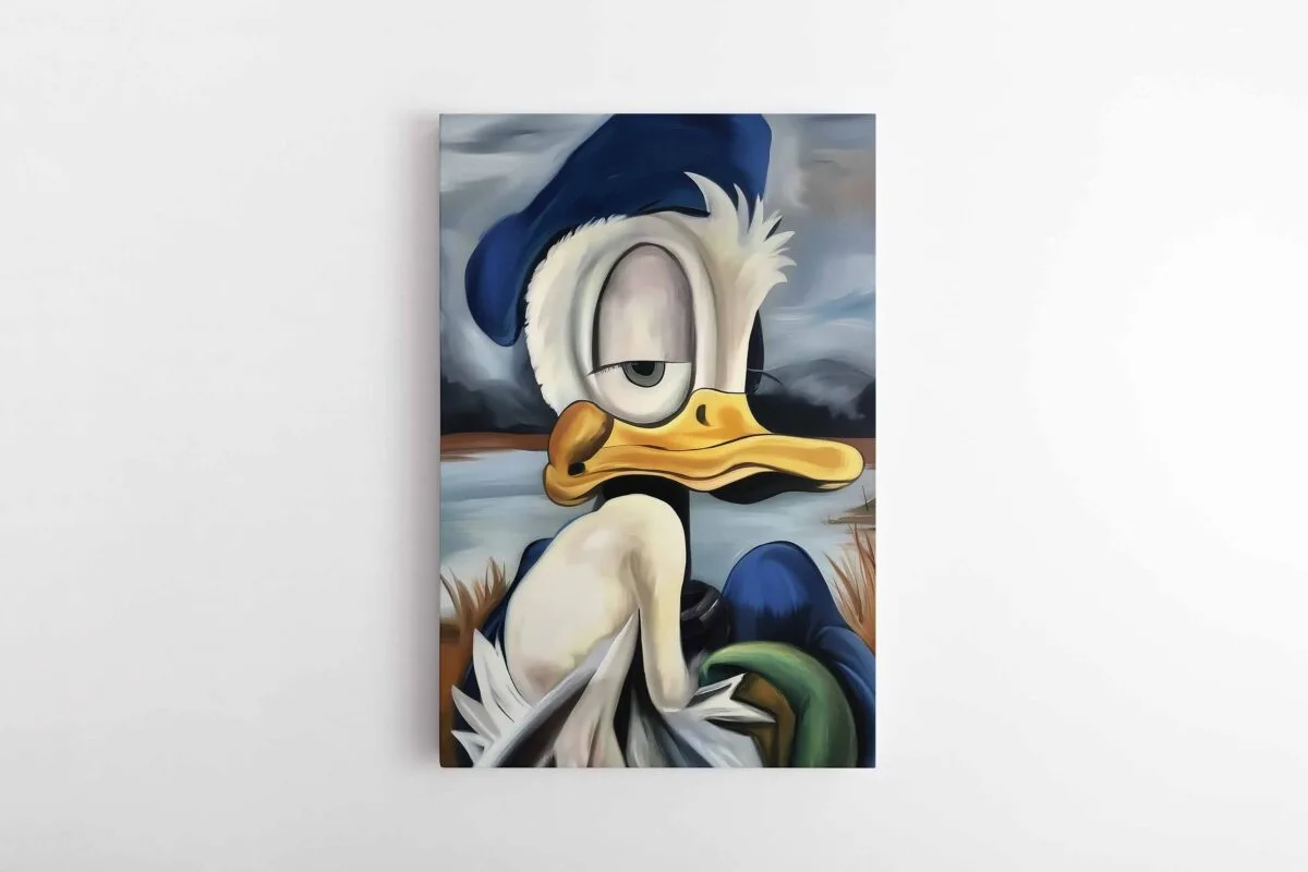 Antinas donaldas juokingas paveikslas